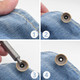17mm Bronze Open-Top Jeans Buttons with Pins (Pack of 10)
